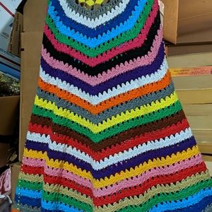 Rainbow crochet medium dress